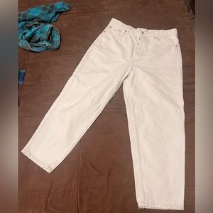 Zara High Waisted Straight Leg Jeans